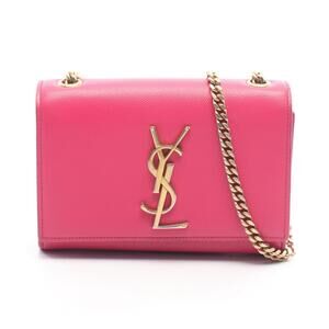 Saint Laurent Paris Kate Monogram Shoulder Bag Leather Pink